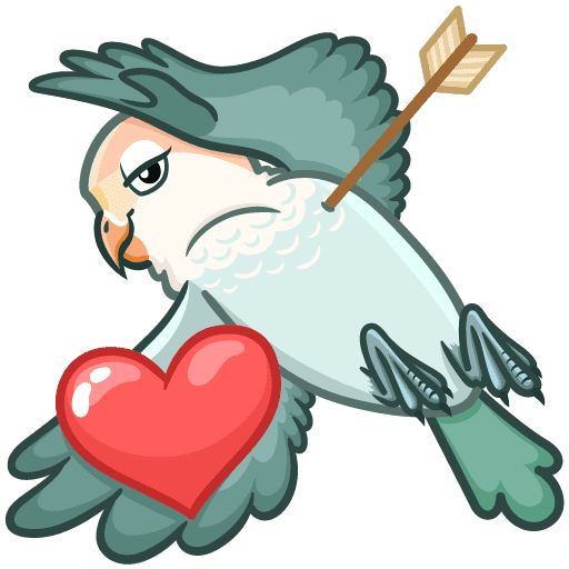 VK Sticker Lovebirds #6