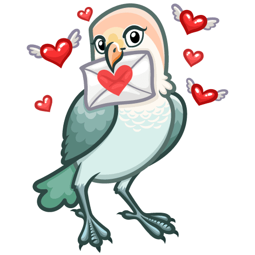 VK Sticker Lovebirds #14
