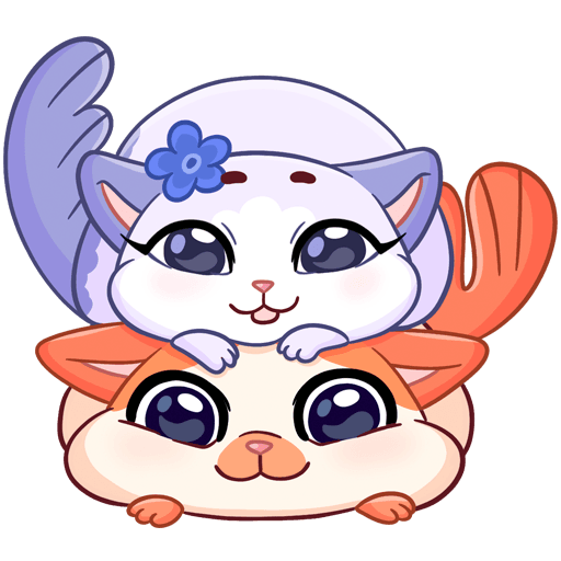VK Sticker Mew-Meow and Murrmaid #7