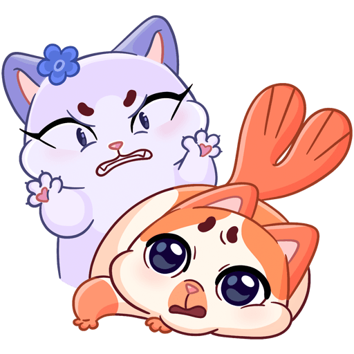 VK Sticker Mew-Meow and Murrmaid #9
