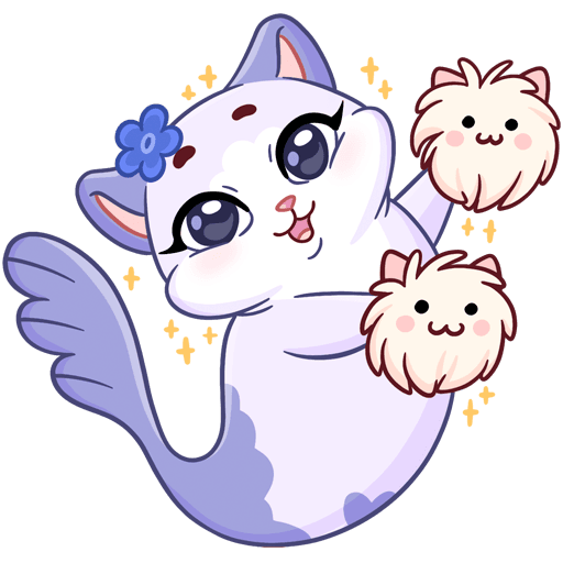 VK Sticker Mew-Meow and Murrmaid #24