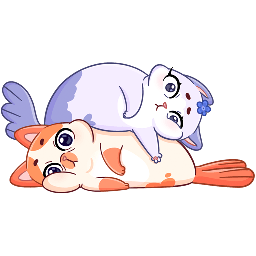 VK Sticker Mew-Meow and Murrmaid #43