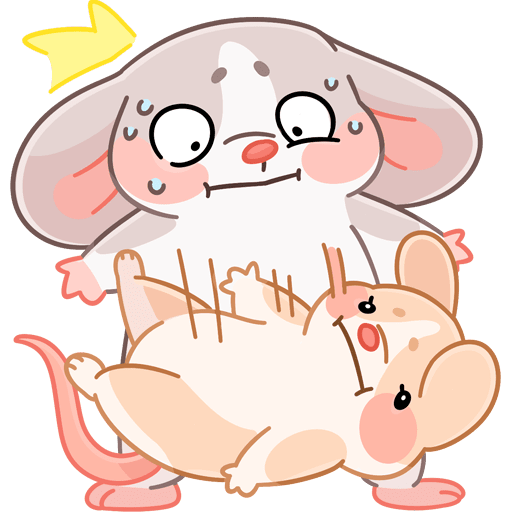 VK Sticker Mice Hugs #31
