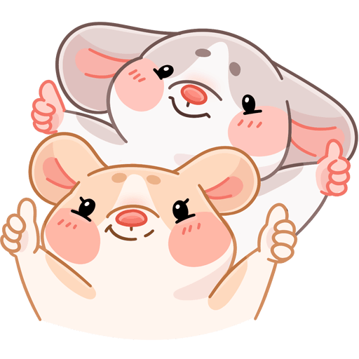 VK Sticker Mice Hugs #42