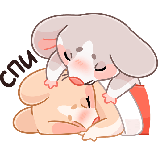 VK Sticker Mice Hugs #48
