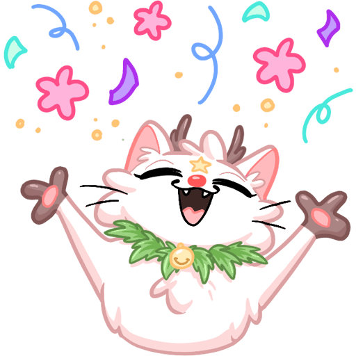 VK Sticker New Year Kittyastrophe #6