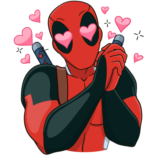 VK Sticker New Year with Deadpool #2