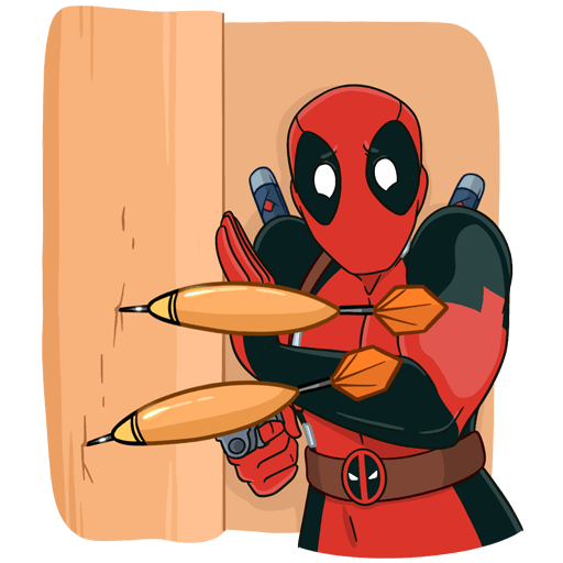 VK Sticker New Year with Deadpool #4