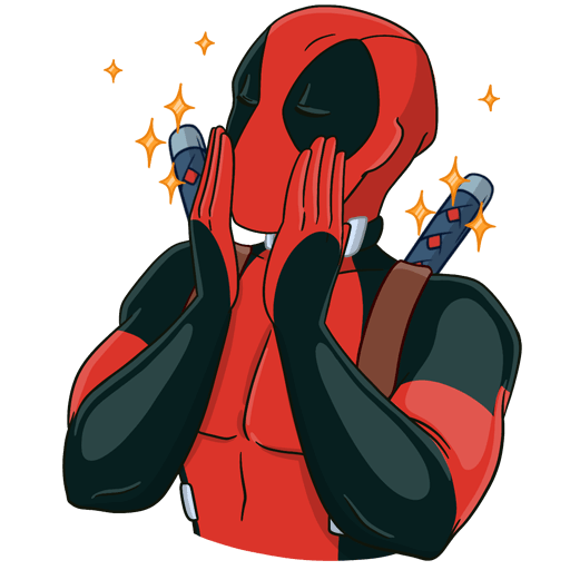 VK Sticker New Year with Deadpool #6