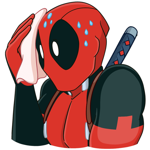 VK Sticker New Year with Deadpool #9