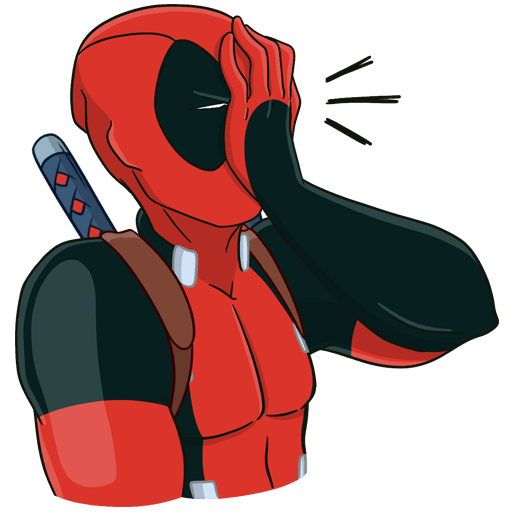 VK Sticker New Year with Deadpool #10