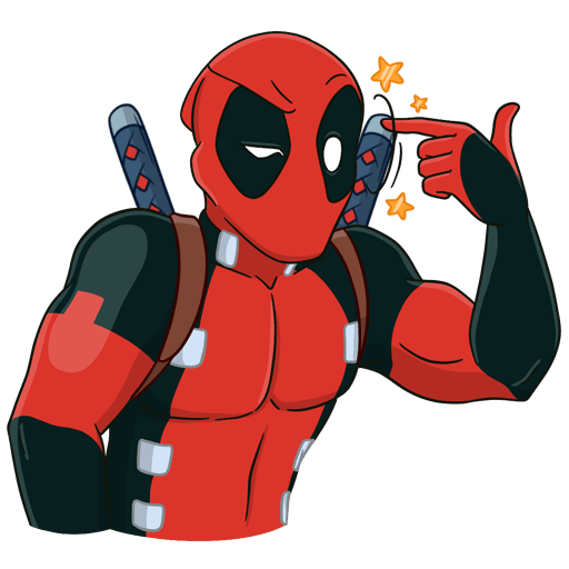 VK Sticker New Year with Deadpool #11