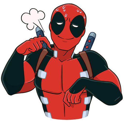 VK Sticker New Year with Deadpool #13