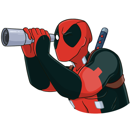 VK Sticker New Year with Deadpool #14