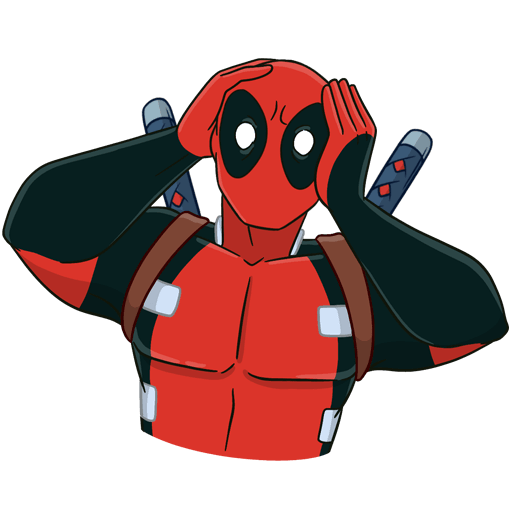 VK Sticker New Year with Deadpool #15