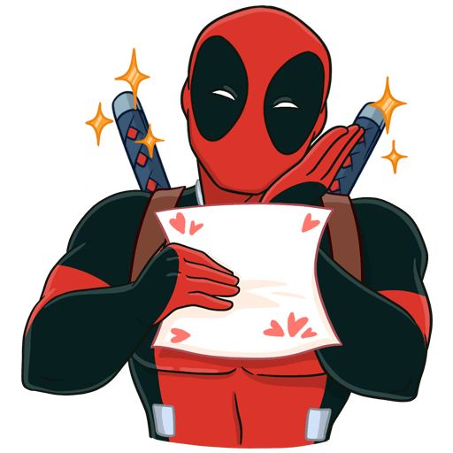 VK Sticker New Year with Deadpool #17