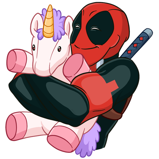 VK Sticker New Year with Deadpool #18