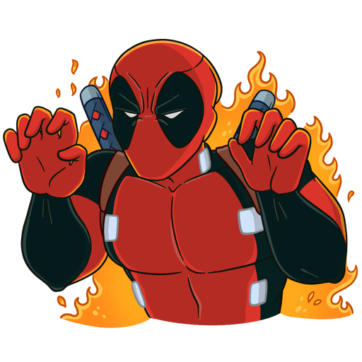 VK Sticker New Year with Deadpool #19