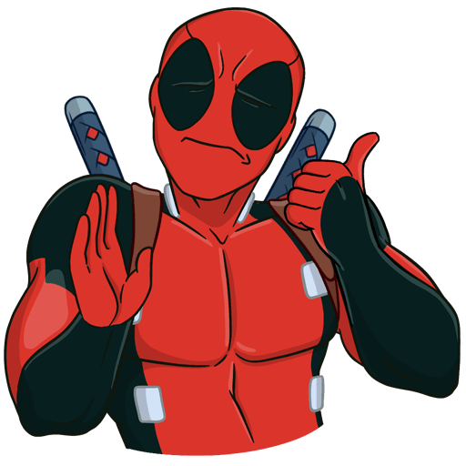 VK Sticker New Year with Deadpool #20