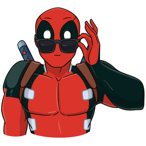 VK Sticker New Year with Deadpool #23