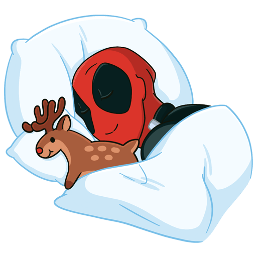 VK Sticker New Year with Deadpool #24