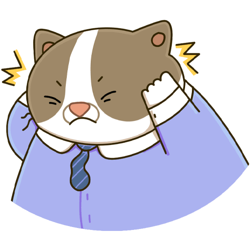VK Sticker Office Cat #40