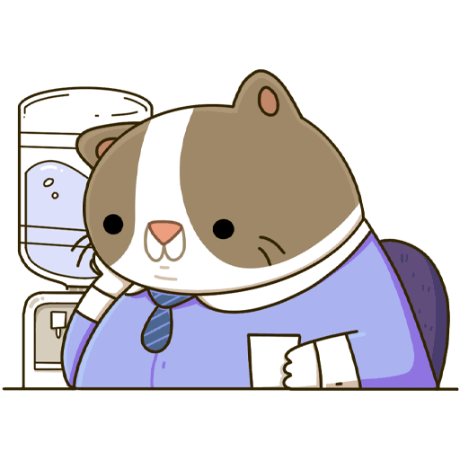 VK Sticker Office Cat #41