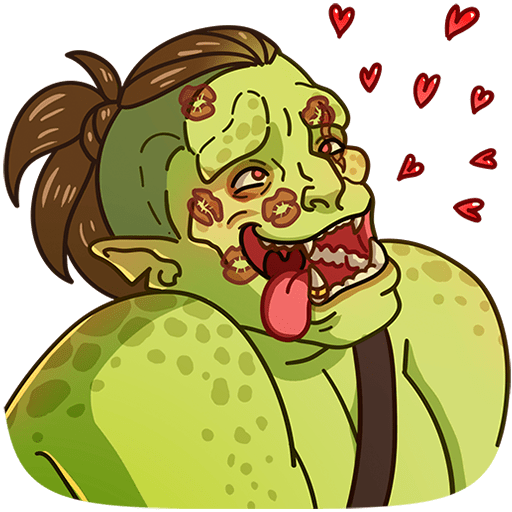 VK Sticker Ogre love #42