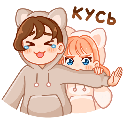 VK Sticker Peachy and Choco #19