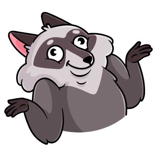 VK Sticker Pilfy the Raccoon #3
