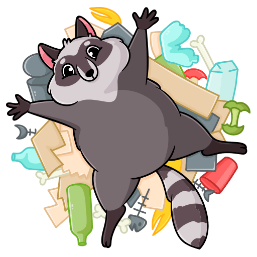 VK Sticker Pilfy the Raccoon #18