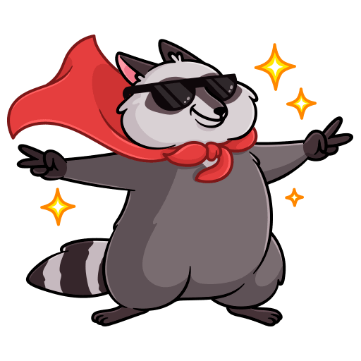 VK Sticker Pilfy the Raccoon #21