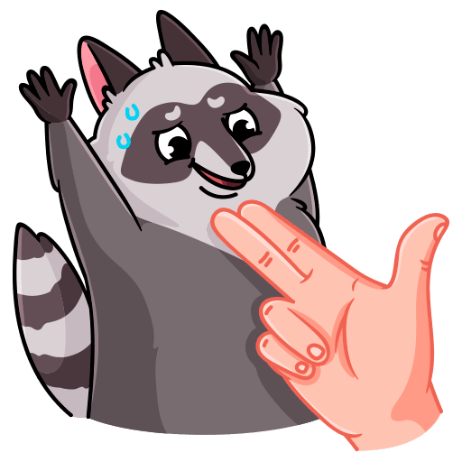 VK Sticker Pilfy the Raccoon #37