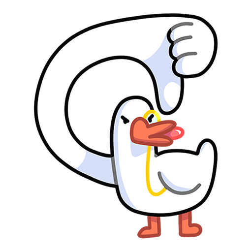 VK Sticker Polite Goose #44
