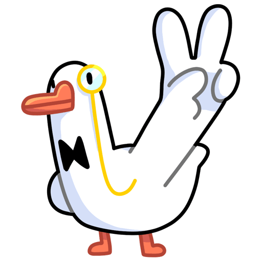 VK Sticker Polite Goose #48