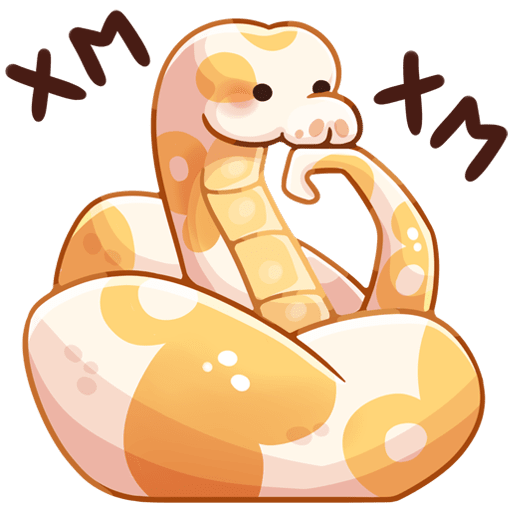 VK Sticker Puffy Python #20
