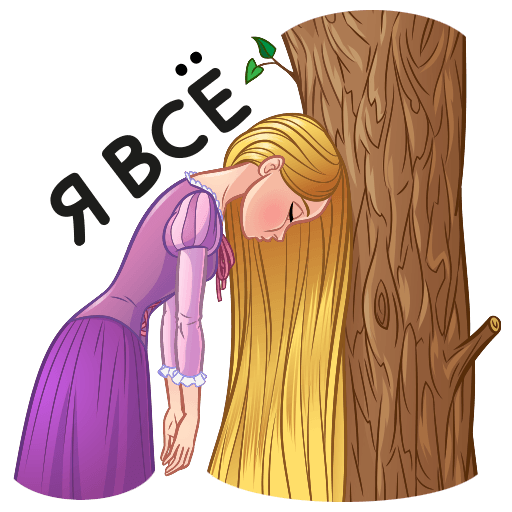 VK Sticker Rapunzel #18