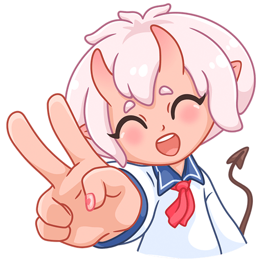 VK Sticker Schoolgirl Oni-chan #24