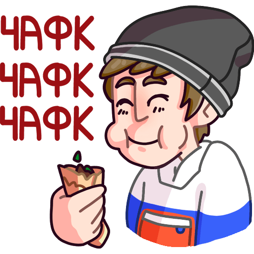 VK Sticker Slavik in a Hoodie #15