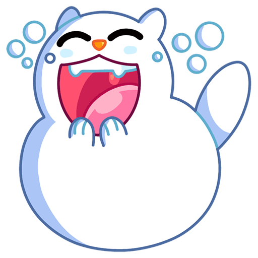 VK Sticker Snow Kitty #9