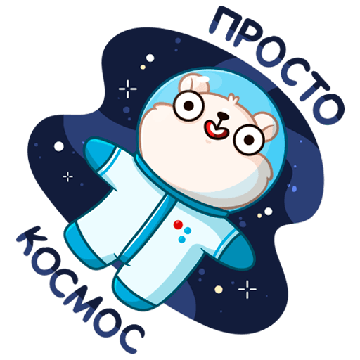 VK Space Bear stickers