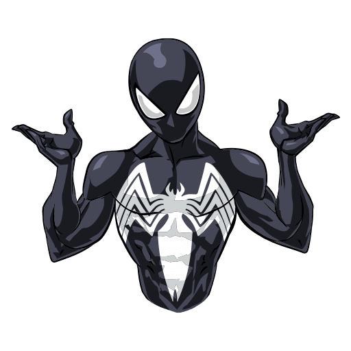 VK Sticker Spider man. Black Suit #2