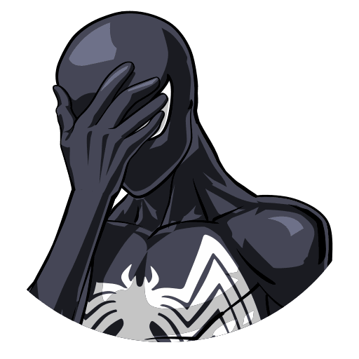 VK Sticker Spider man. Black Suit #3