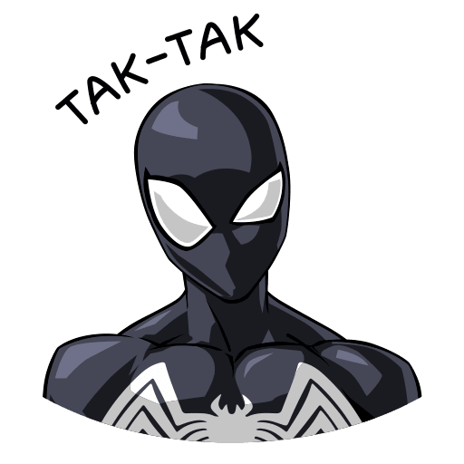 VK Sticker Spider man. Black Suit #4