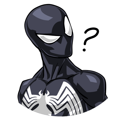 VK Sticker Spider man. Black Suit #5