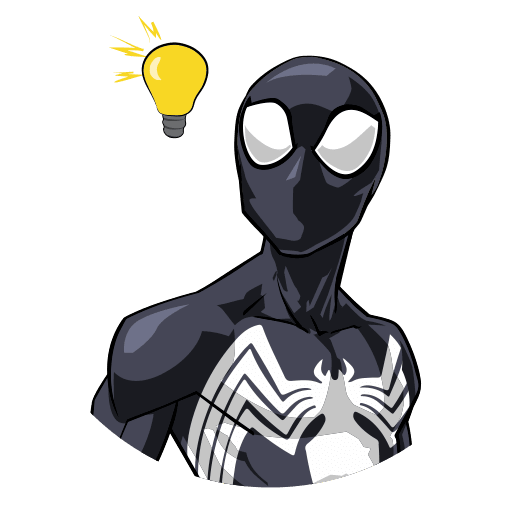 VK Sticker Spider man. Black Suit #6