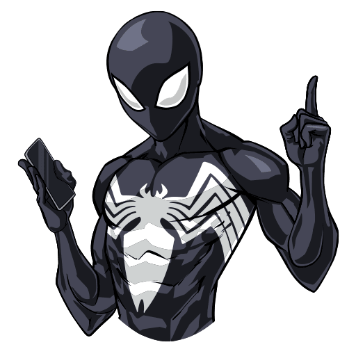 VK Sticker Spider man. Black Suit #7