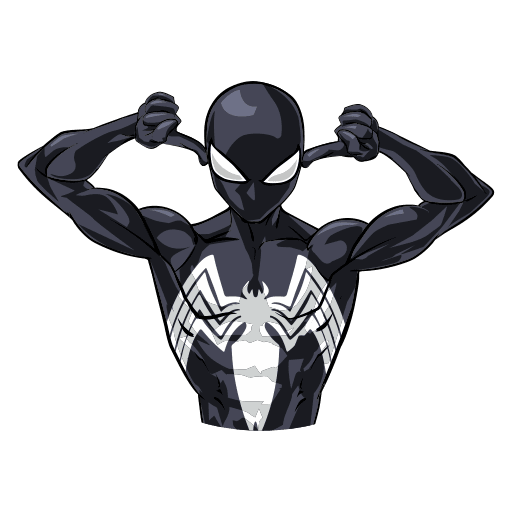 Стикер ВК Человек-Паук. Костюм Симбиот #8