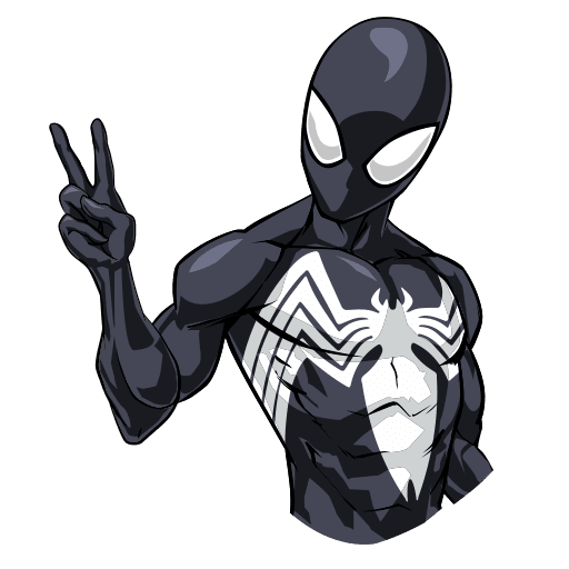 VK Sticker Spider man. Black Suit #10