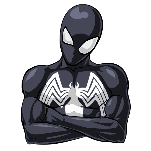 VK Sticker Spider man. Black Suit #11
